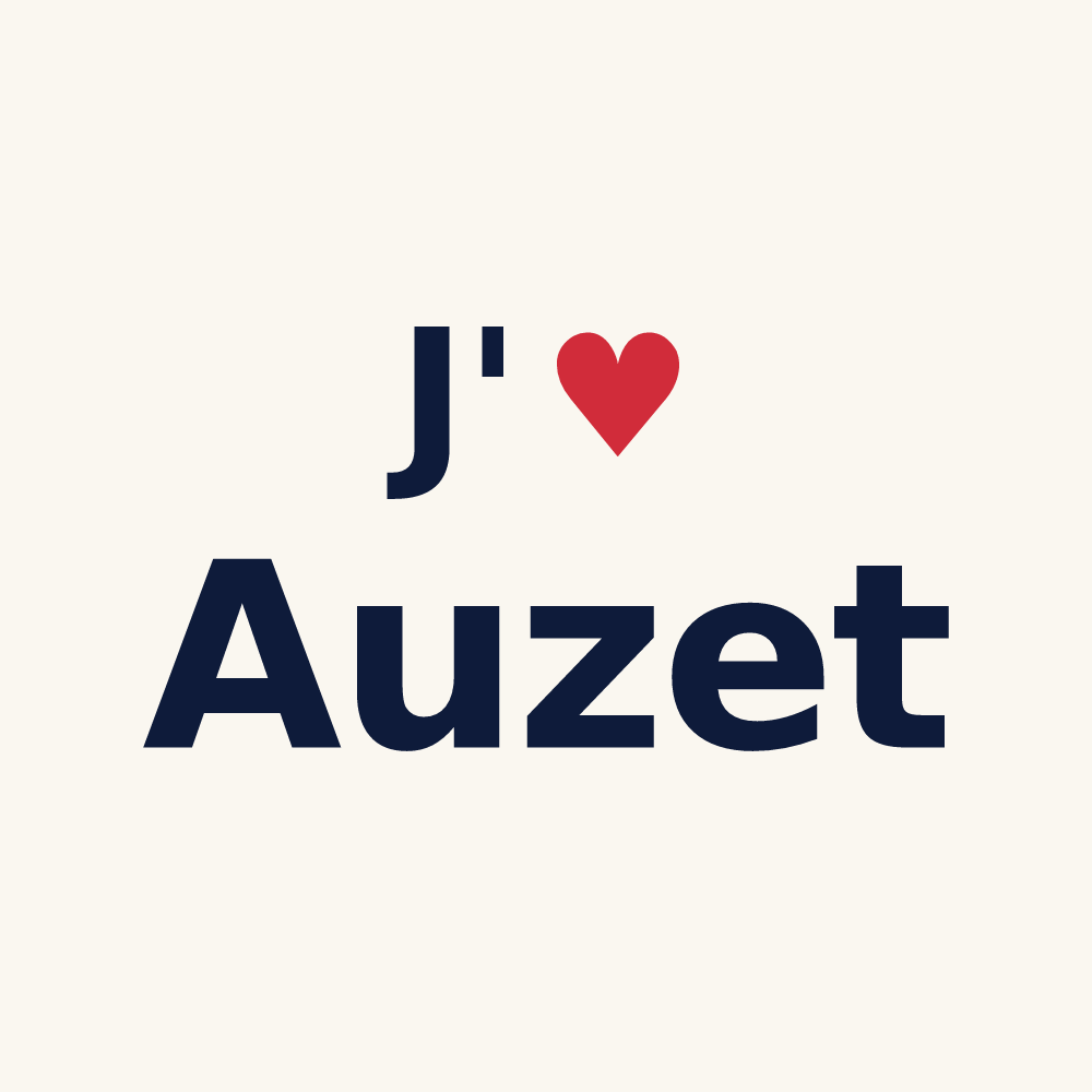 Tasse personnalisée Auzet — design J'aime Auzet