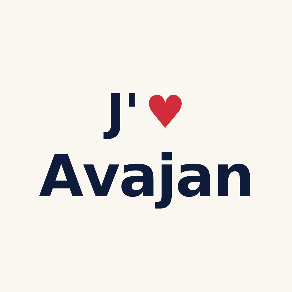 Tasse personnalisée Avajan — design J'aime Avajan
