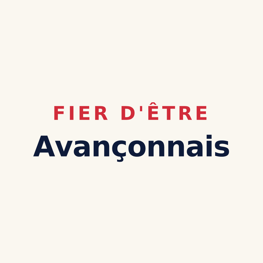 Tasse « Fier d'être Avançonnais » — design pour Avançon