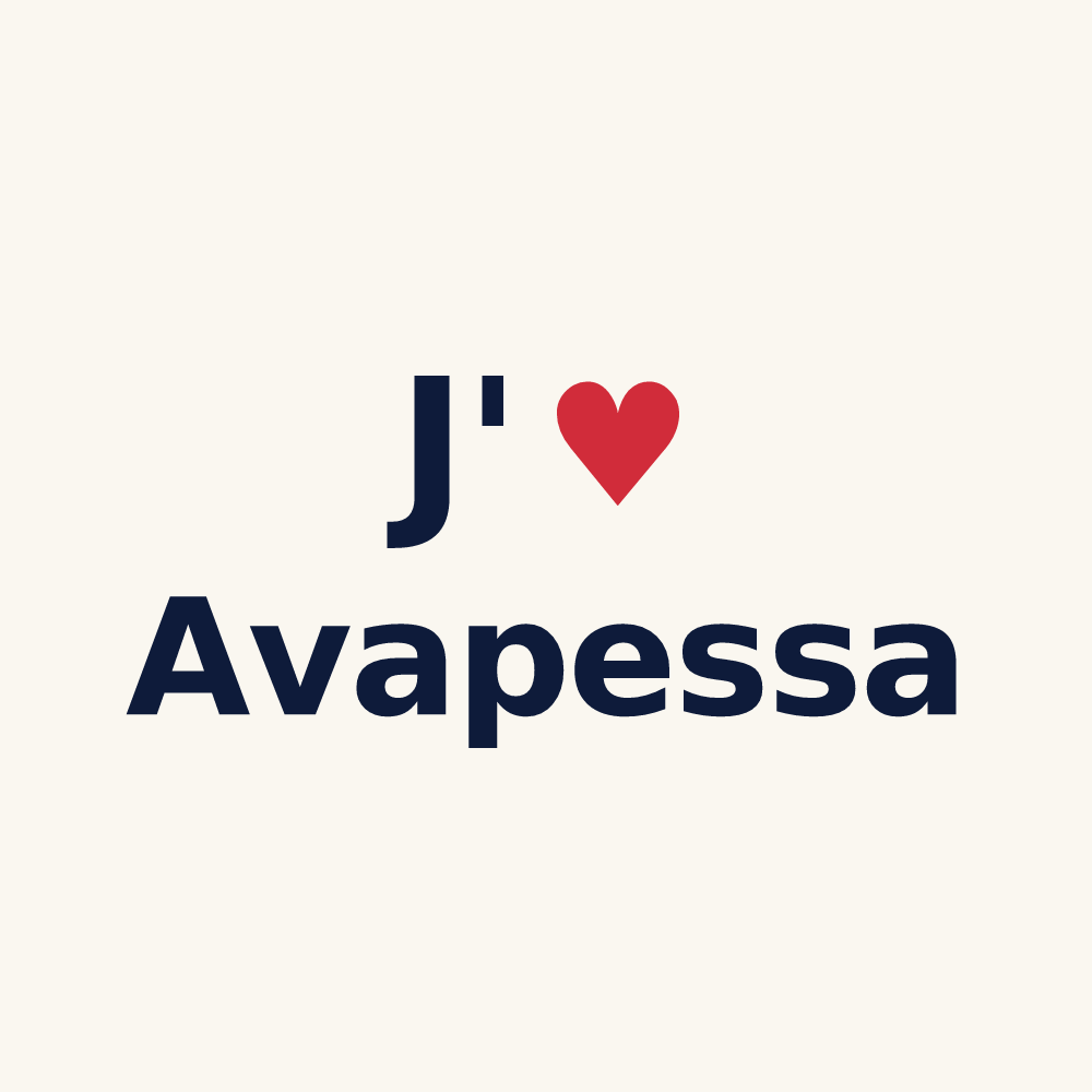 Tasse personnalisée Avapessa — design « J'aime Avapessa » imprimé sur la tasse
