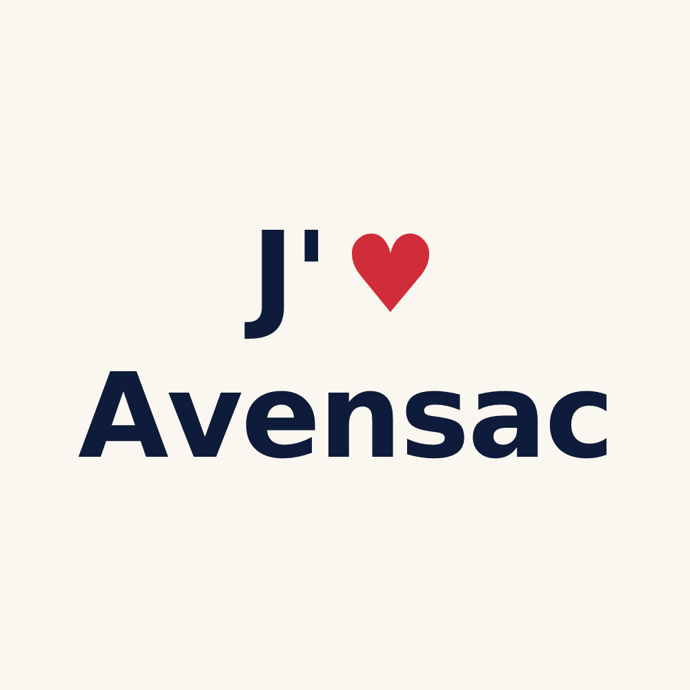Tasse personnalisée Avensac — design J'aime Avensac