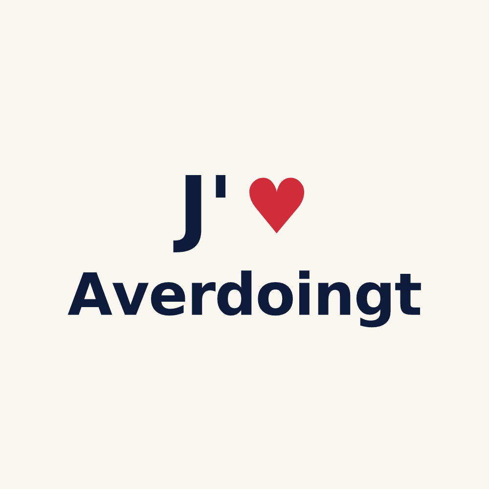 Tasse personnalisée Averdoingt — design « J'aime Averdoingt » imprimé sur la tasse