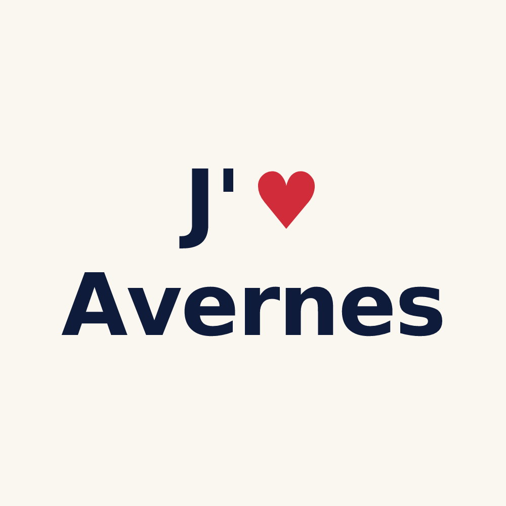 Tasse personnalisée Avernes — design J'aime Avernes