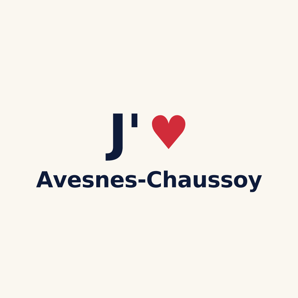 Tasse personnalisée Avesnes-Chaussoy — design « J'aime Avesnes-Chaussoy » imprimé sur la tasse