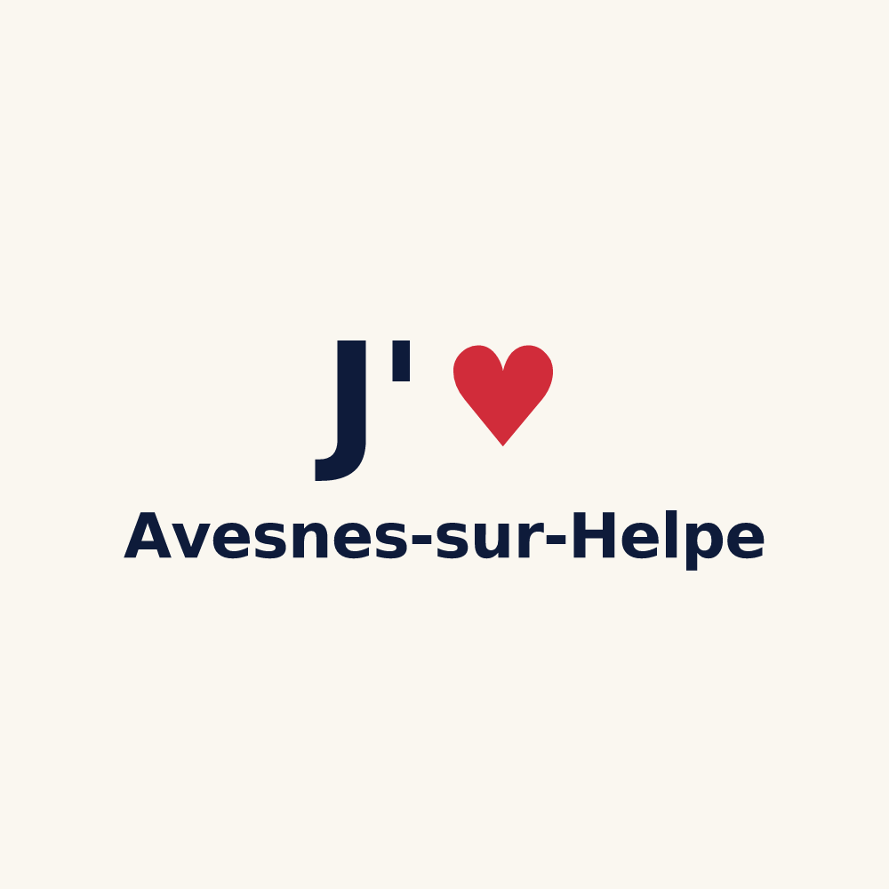 Tasse personnalisée Avesnes-sur-Helpe — design J'aime Avesnes-sur-Helpe