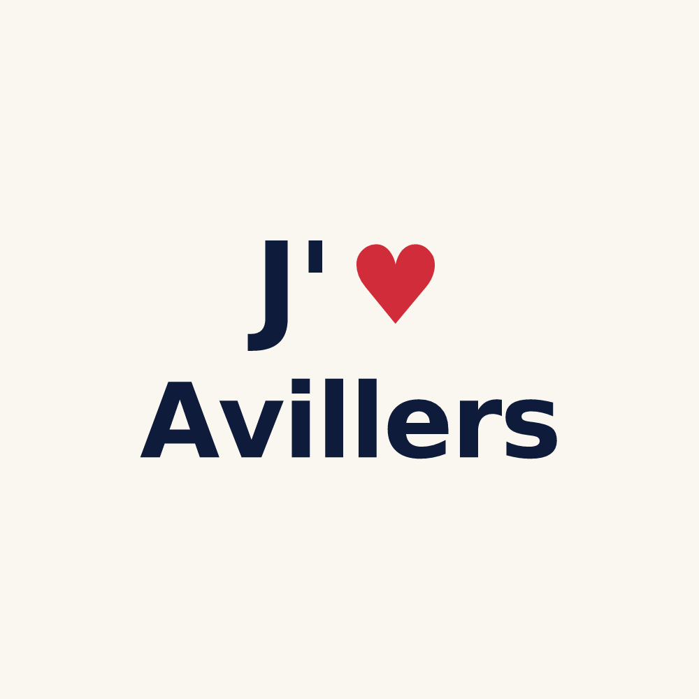 Tasse personnalisée Avillers — design J'aime Avillers