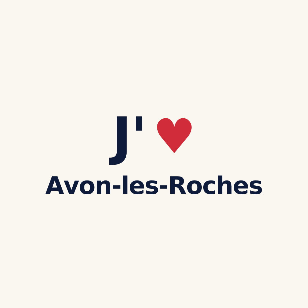 Tasse personnalisée Avon-les-Roches — design J'aime Avon-les-Roches