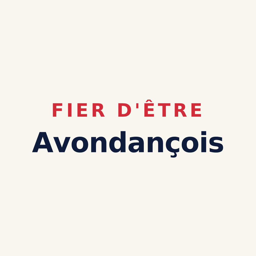 Tasse « Fier d'être Avondançois » — design pour Avondance