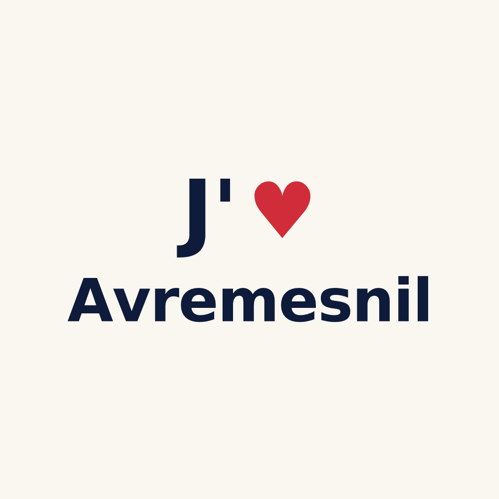 Tasse personnalisée Avremesnil — design « J'aime Avremesnil » imprimé sur la tasse