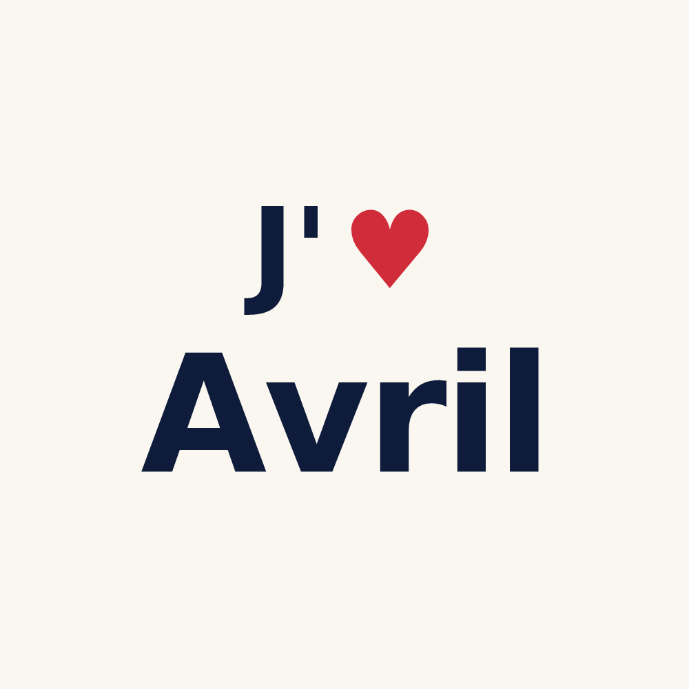 Tasse personnalisée Avril — design J'aime Avril