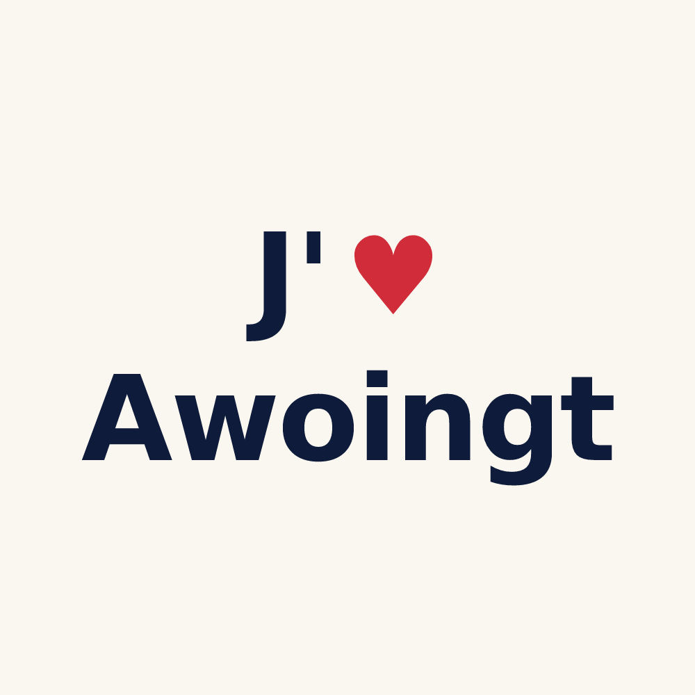 Tasse personnalisée Awoingt — design J'aime Awoingt