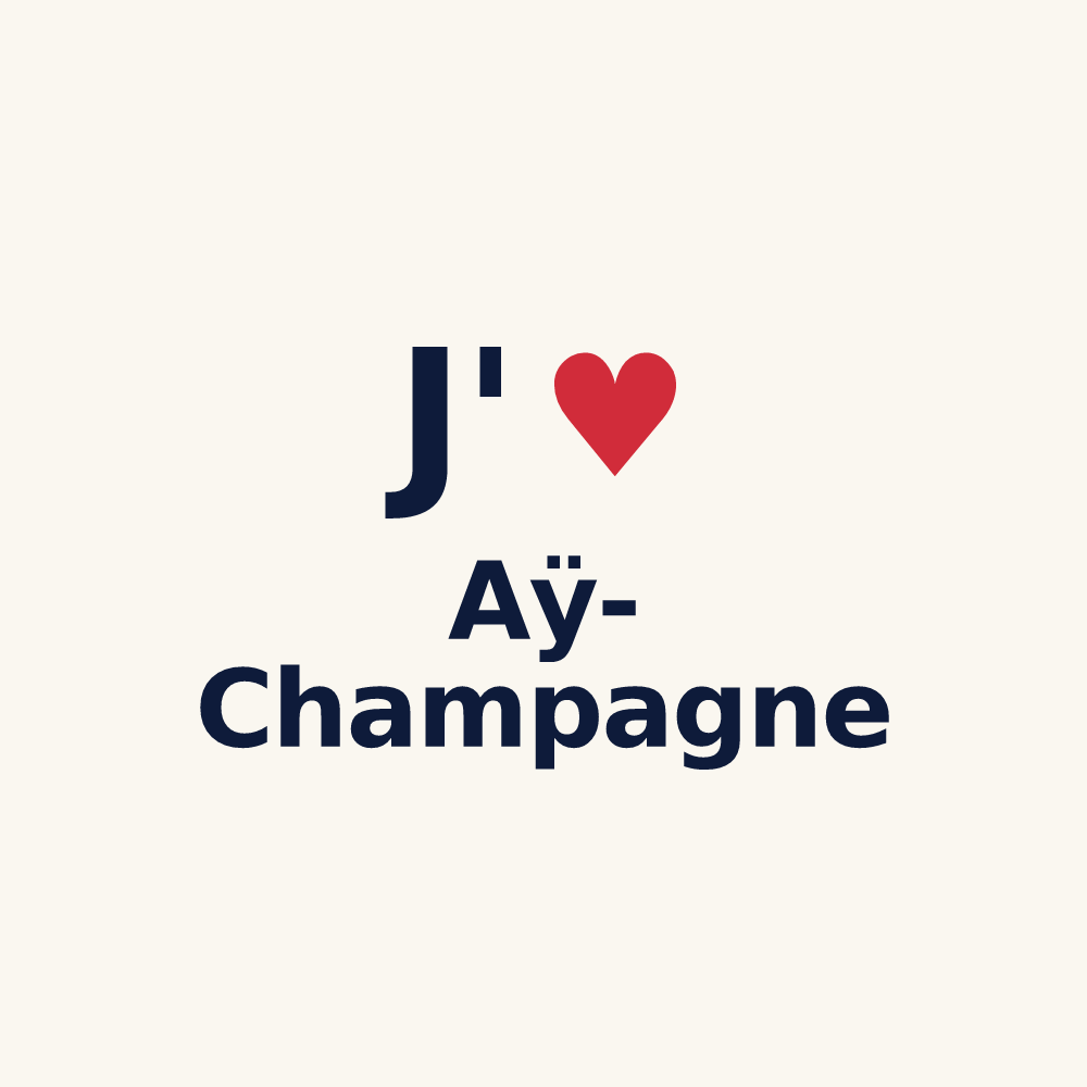 Tasse personnalisée Aÿ-Champagne — design J'aime Aÿ-Champagne