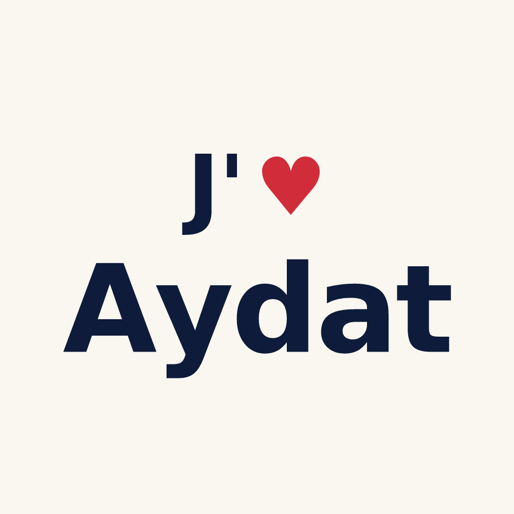 Tasse personnalisée Aydat — design J'aime Aydat