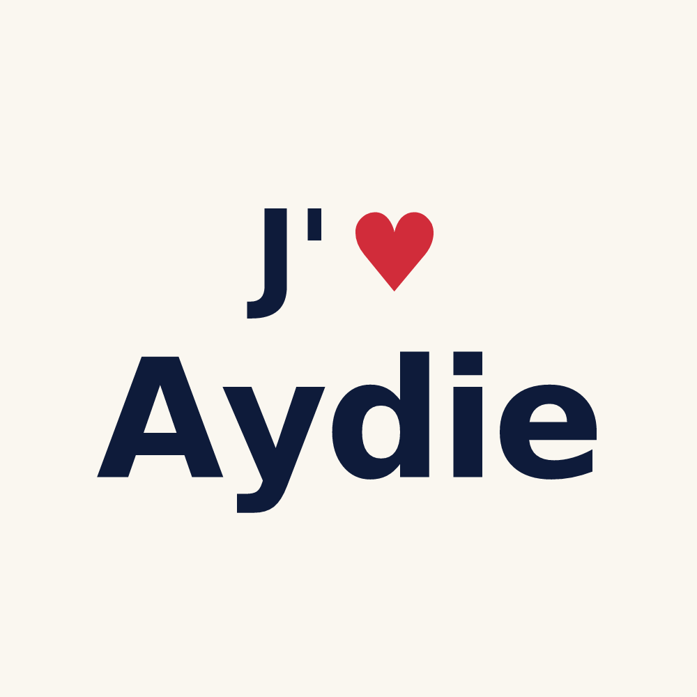 Tasse personnalisée Aydie — design J'aime Aydie