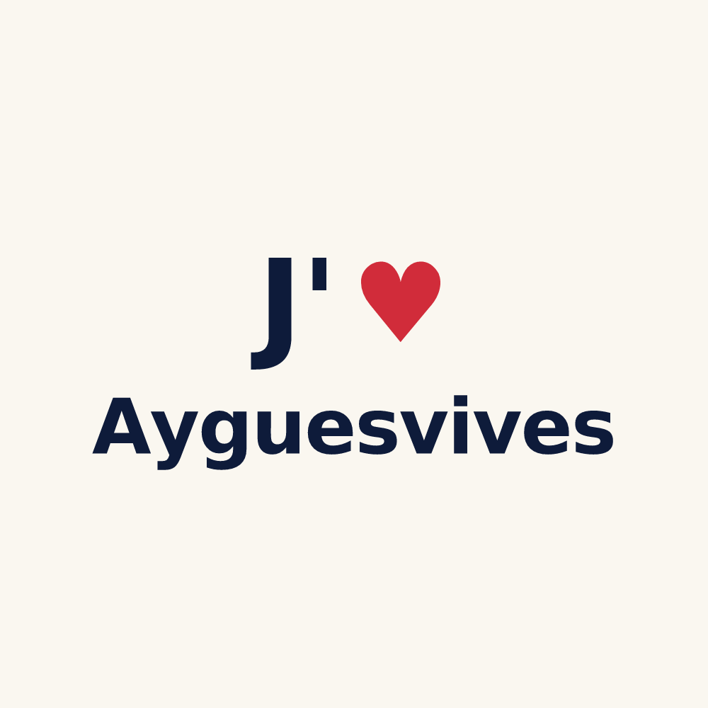 Tasse personnalisée Ayguesvives — design J'aime Ayguesvives