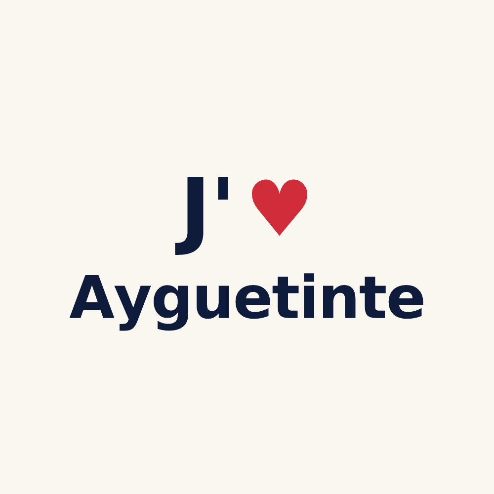 Tasse personnalisée Ayguetinte — design J'aime Ayguetinte
