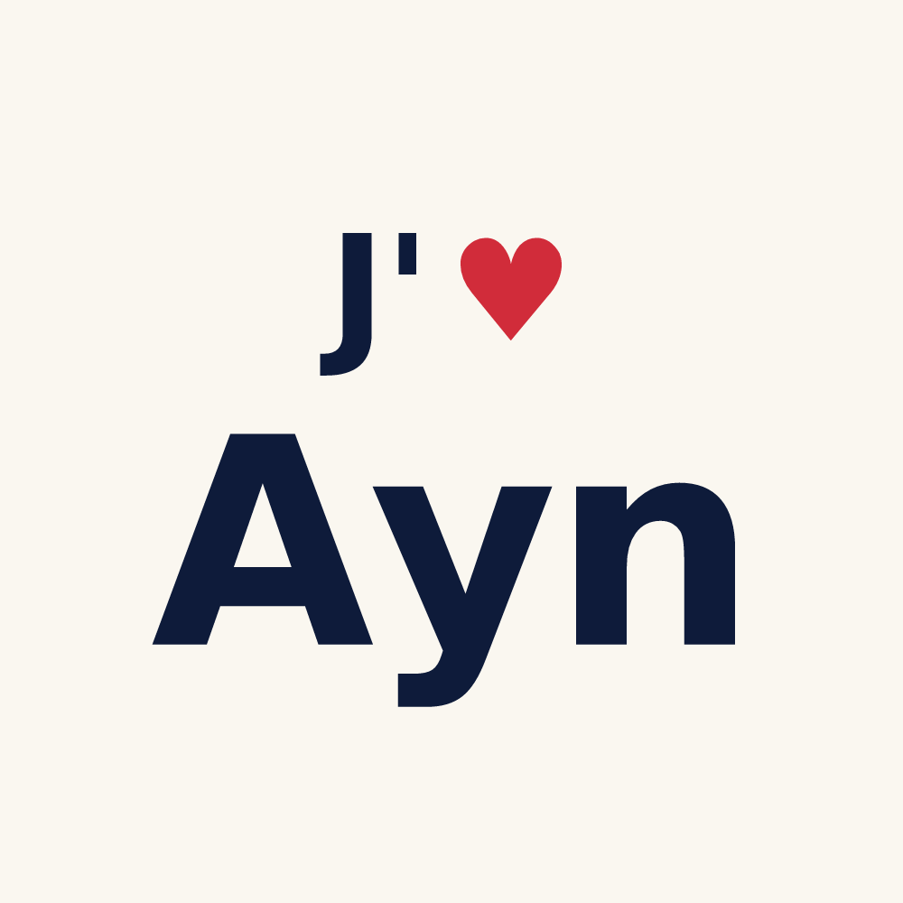 Tasse personnalisée Ayn — design J'aime Ayn