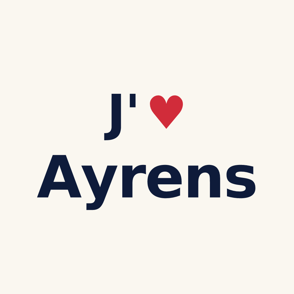 Tasse personnalisée Ayrens — design J'aime Ayrens