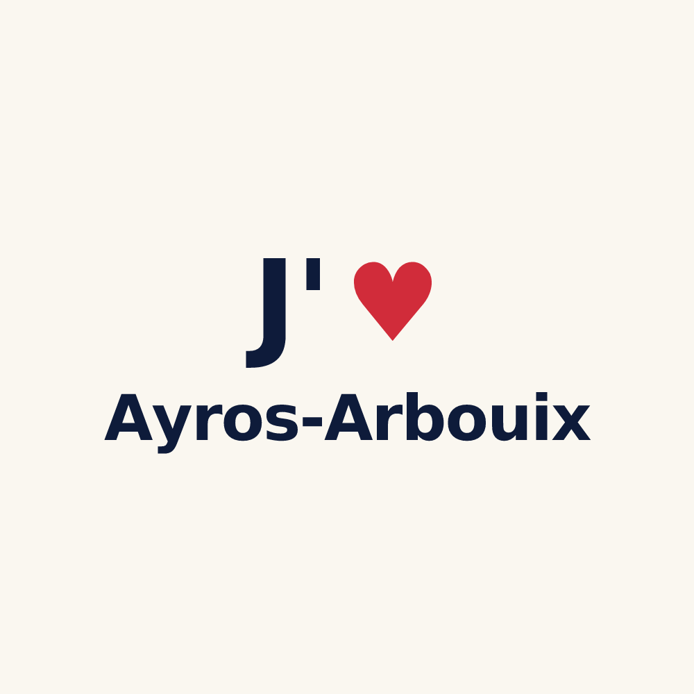 Tasse personnalisée Ayros-Arbouix — design « J'aime Ayros-Arbouix » imprimé sur la tasse