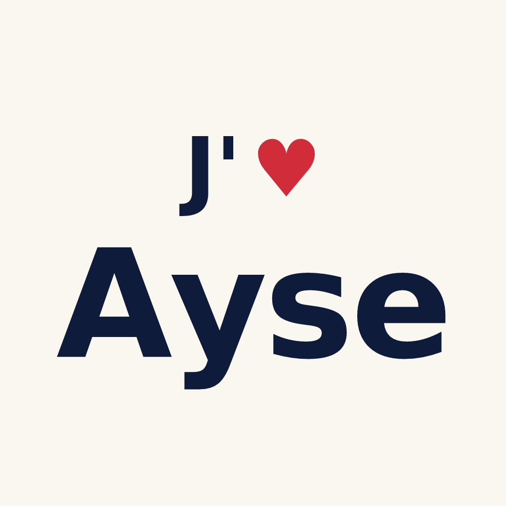 Tasse personnalisée Ayse — design J'aime Ayse