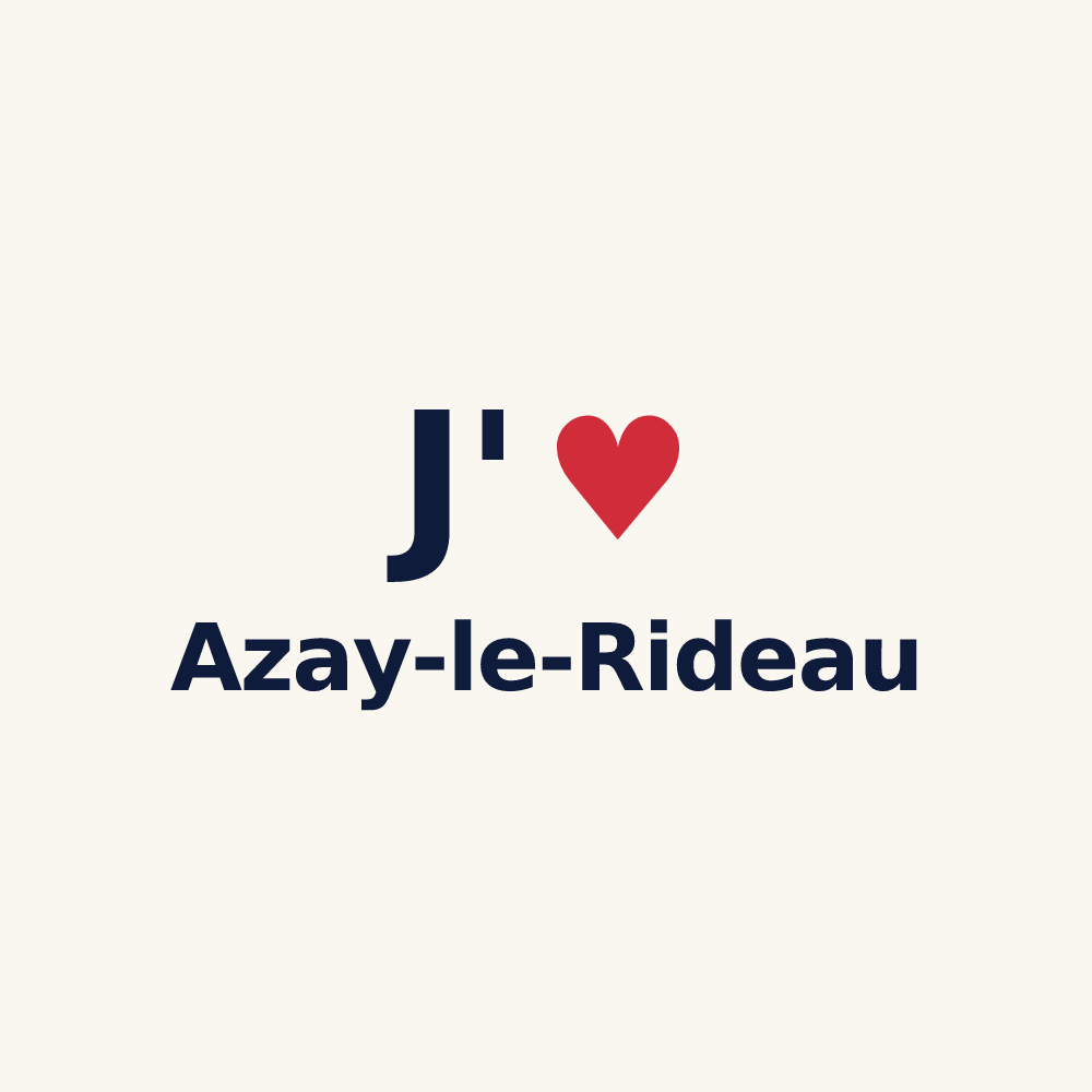 Tasse personnalisée Azay-le-Rideau — design J'aime Azay-le-Rideau