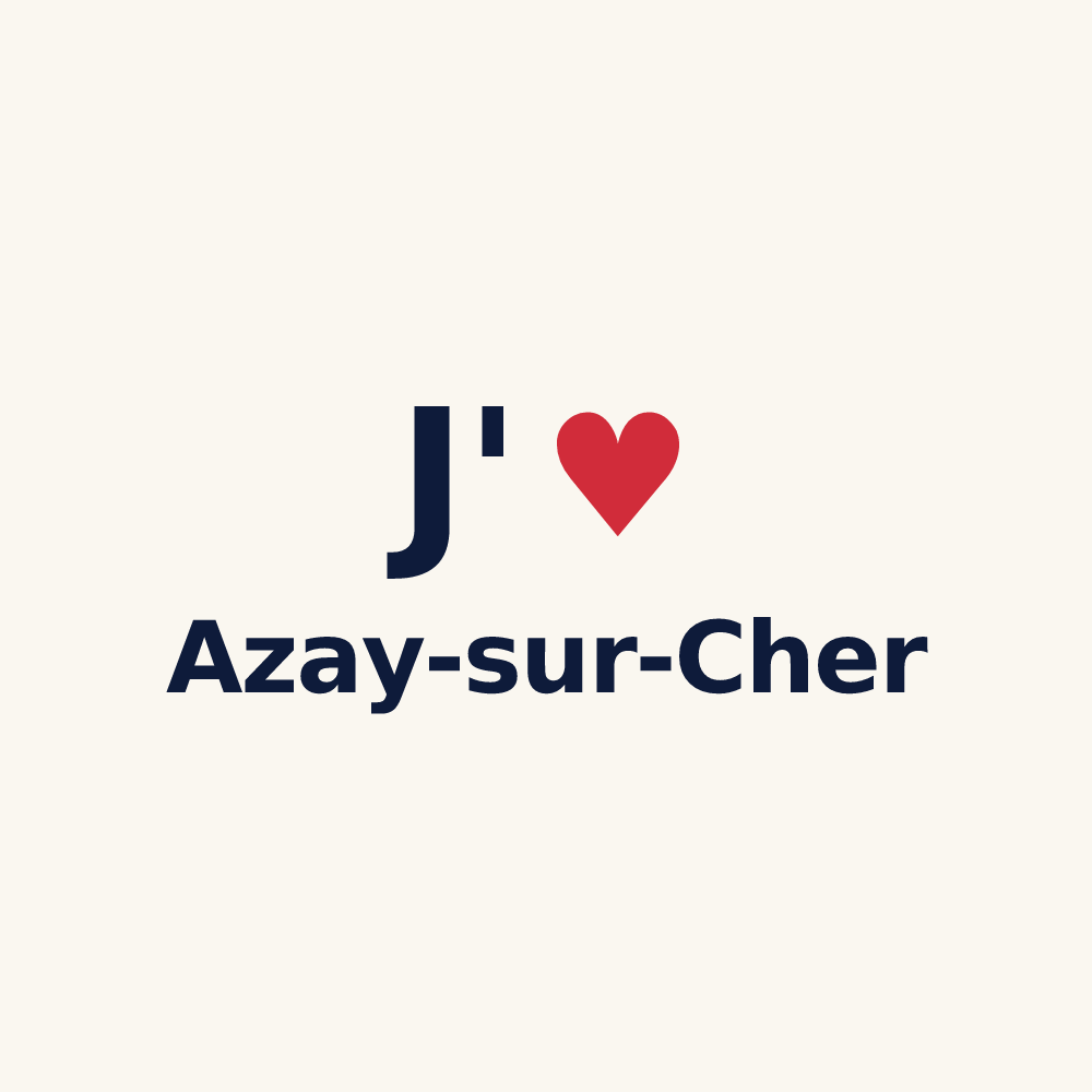 Tasse personnalisée Azay-sur-Cher — design J'aime Azay-sur-Cher