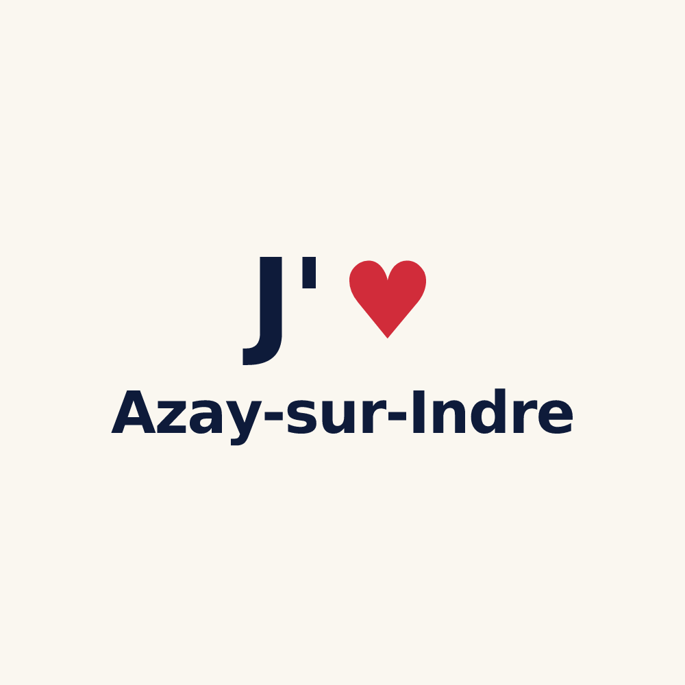Tasse personnalisée Azay-sur-Indre — design « J'aime Azay-sur-Indre » imprimé sur la tasse