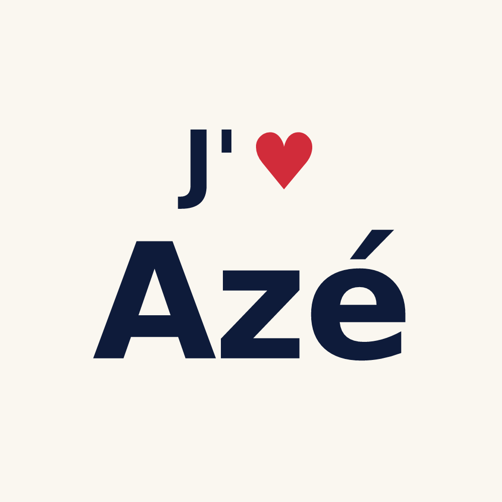 Tasse personnalisée Azé — design « J'aime Azé » imprimé sur la tasse