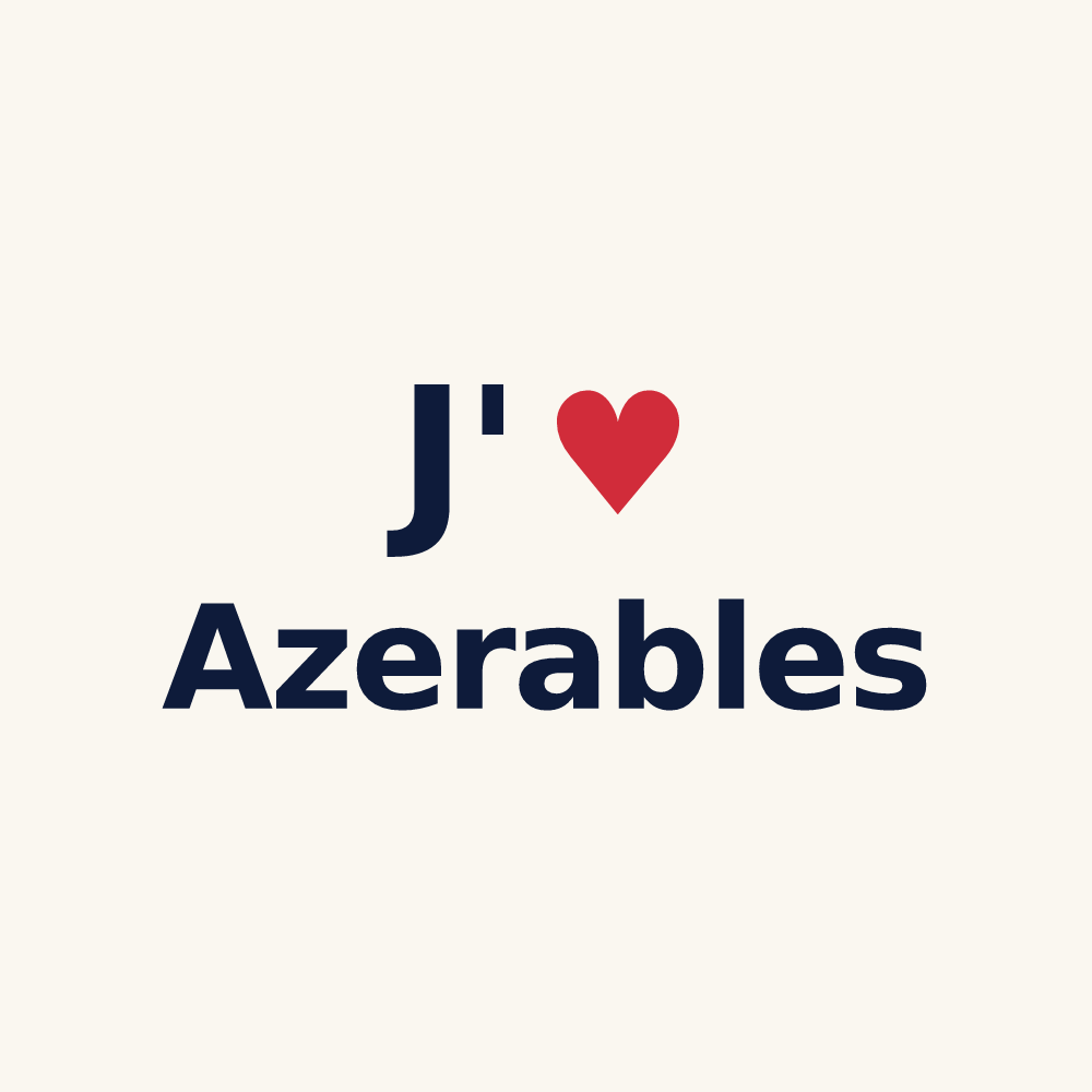 Tasse personnalisée Azerables — design J'aime Azerables