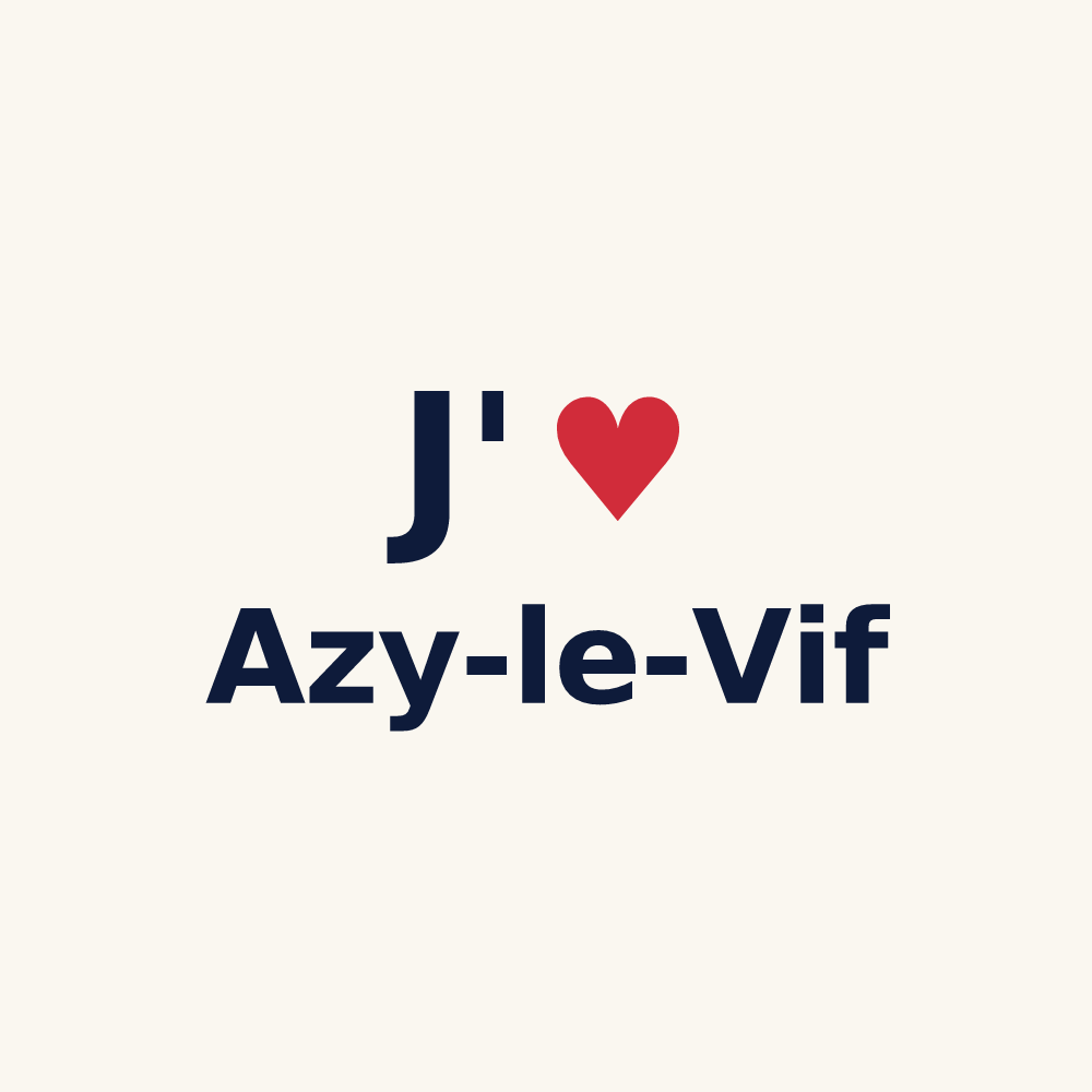 Tasse personnalisée Azy-le-Vif — design J'aime Azy-le-Vif