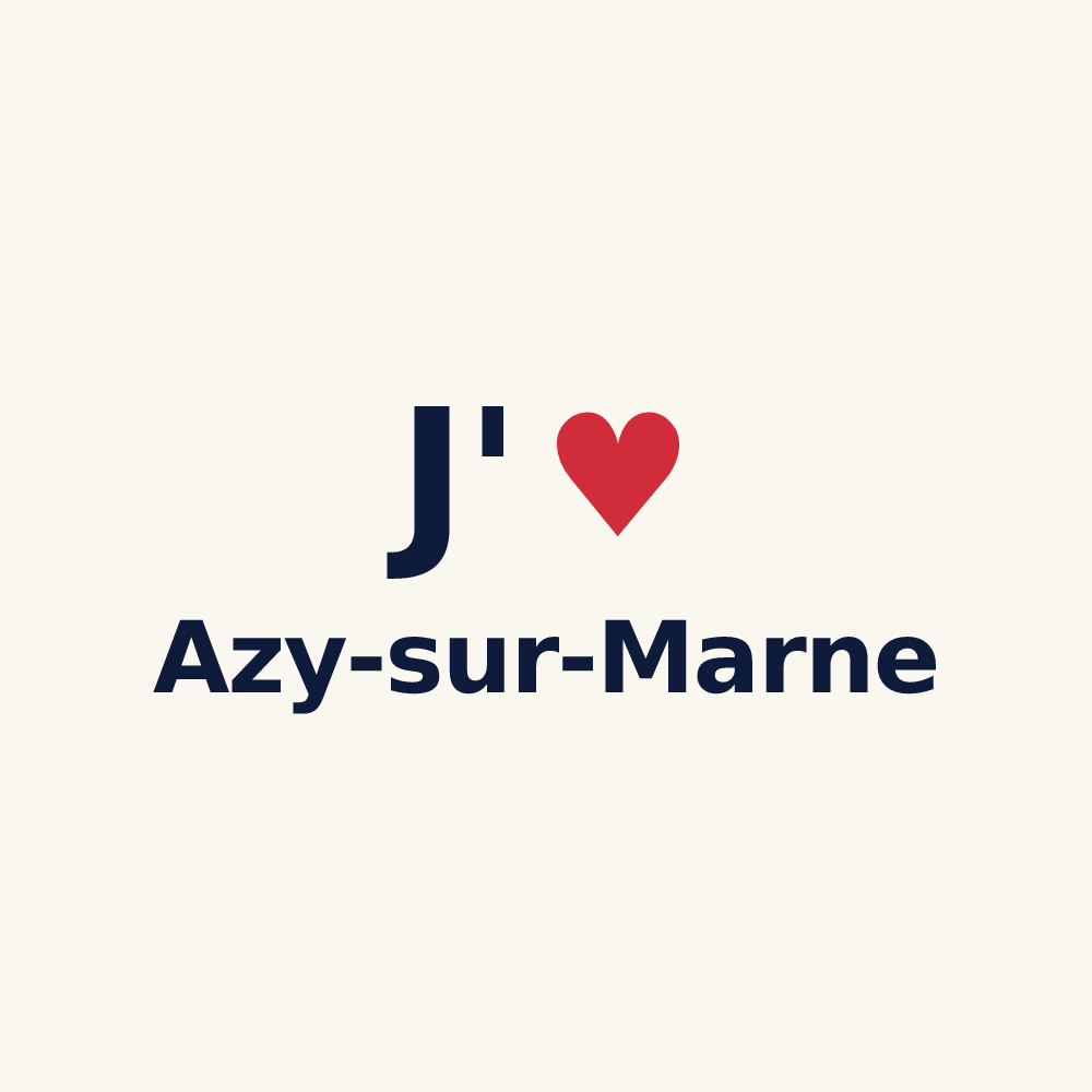 Tasse personnalisée Azy-sur-Marne — design J'aime Azy-sur-Marne