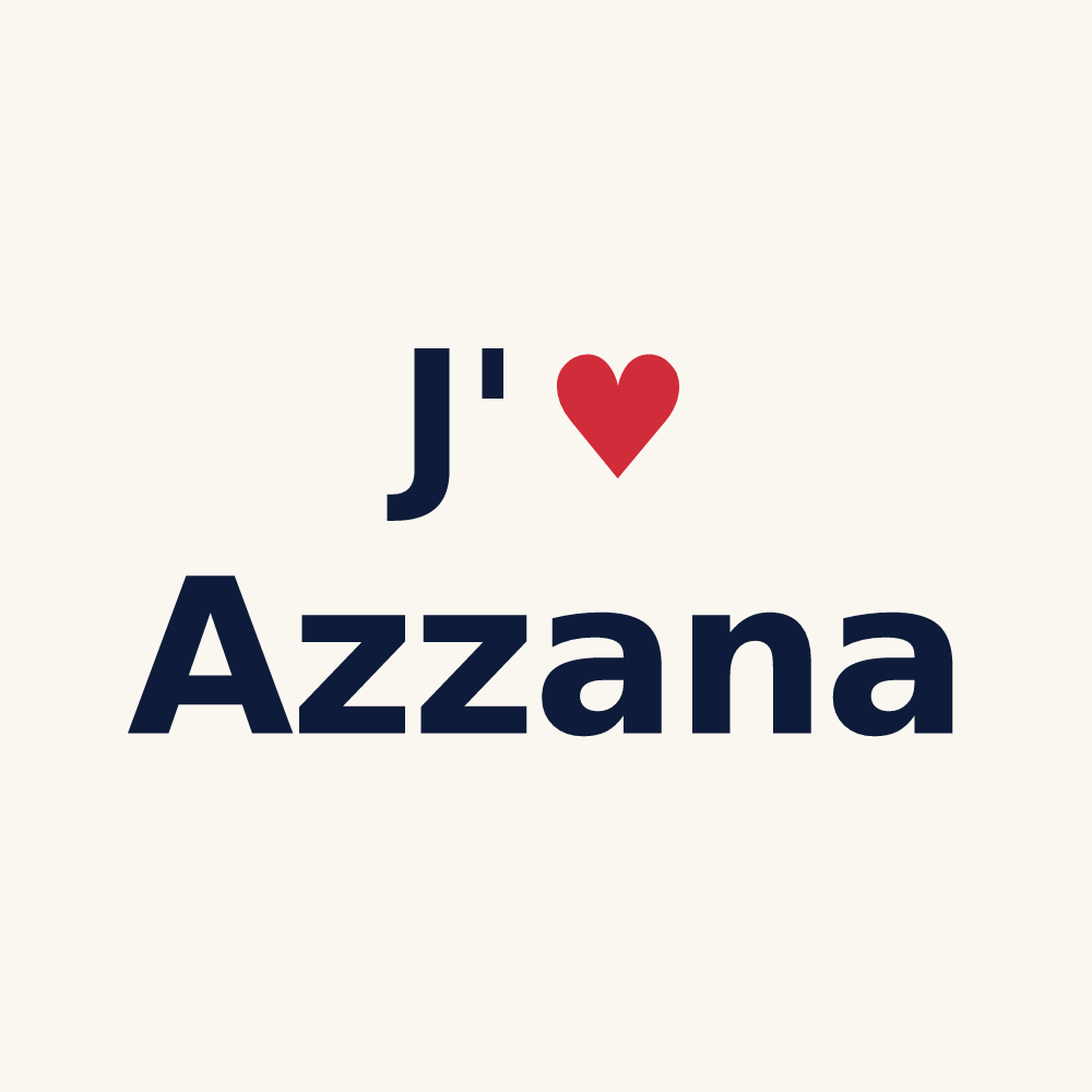 Tasse personnalisée Azzana — design J'aime Azzana