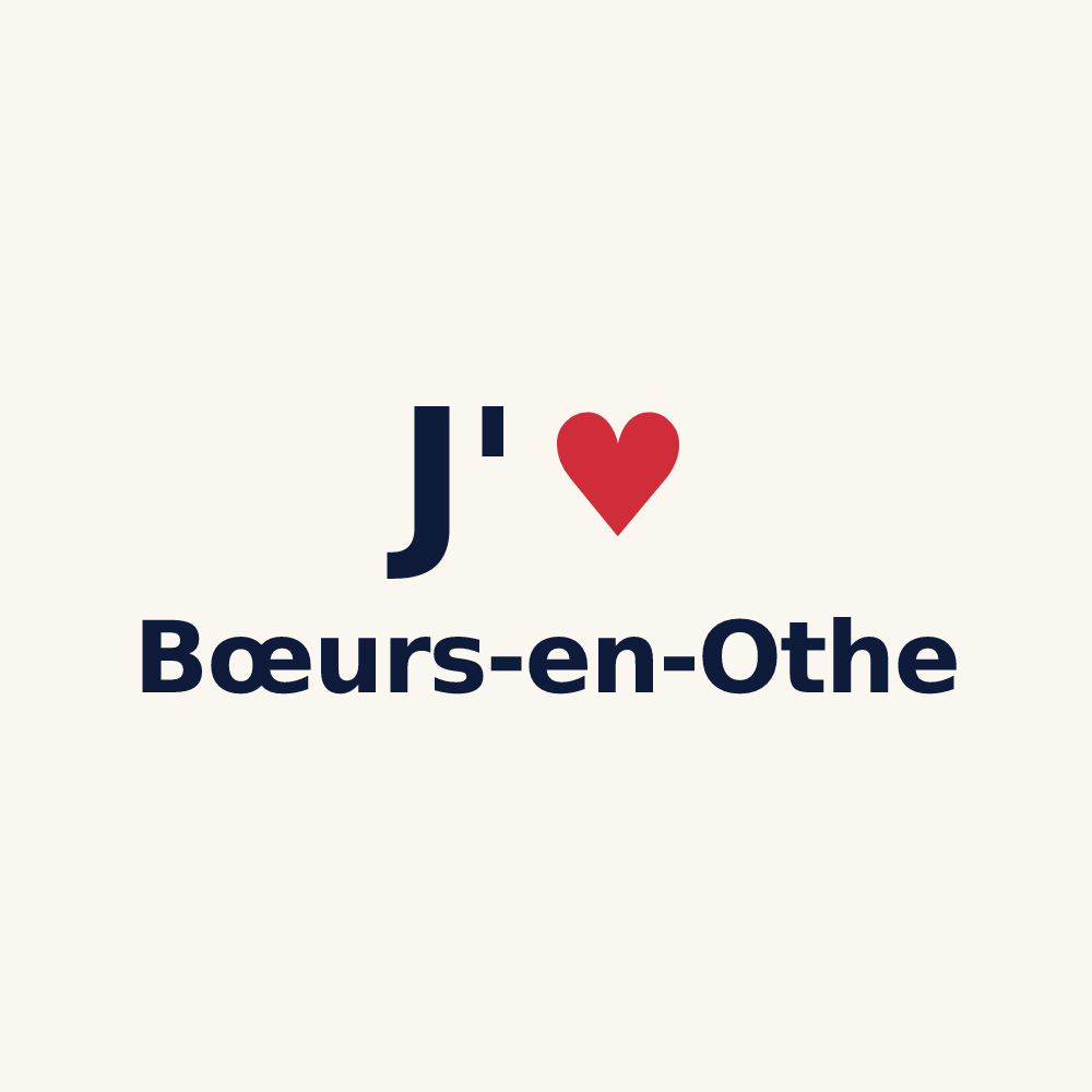 Tasse personnalisée Bœurs-en-Othe — design J'aime Bœurs-en-Othe