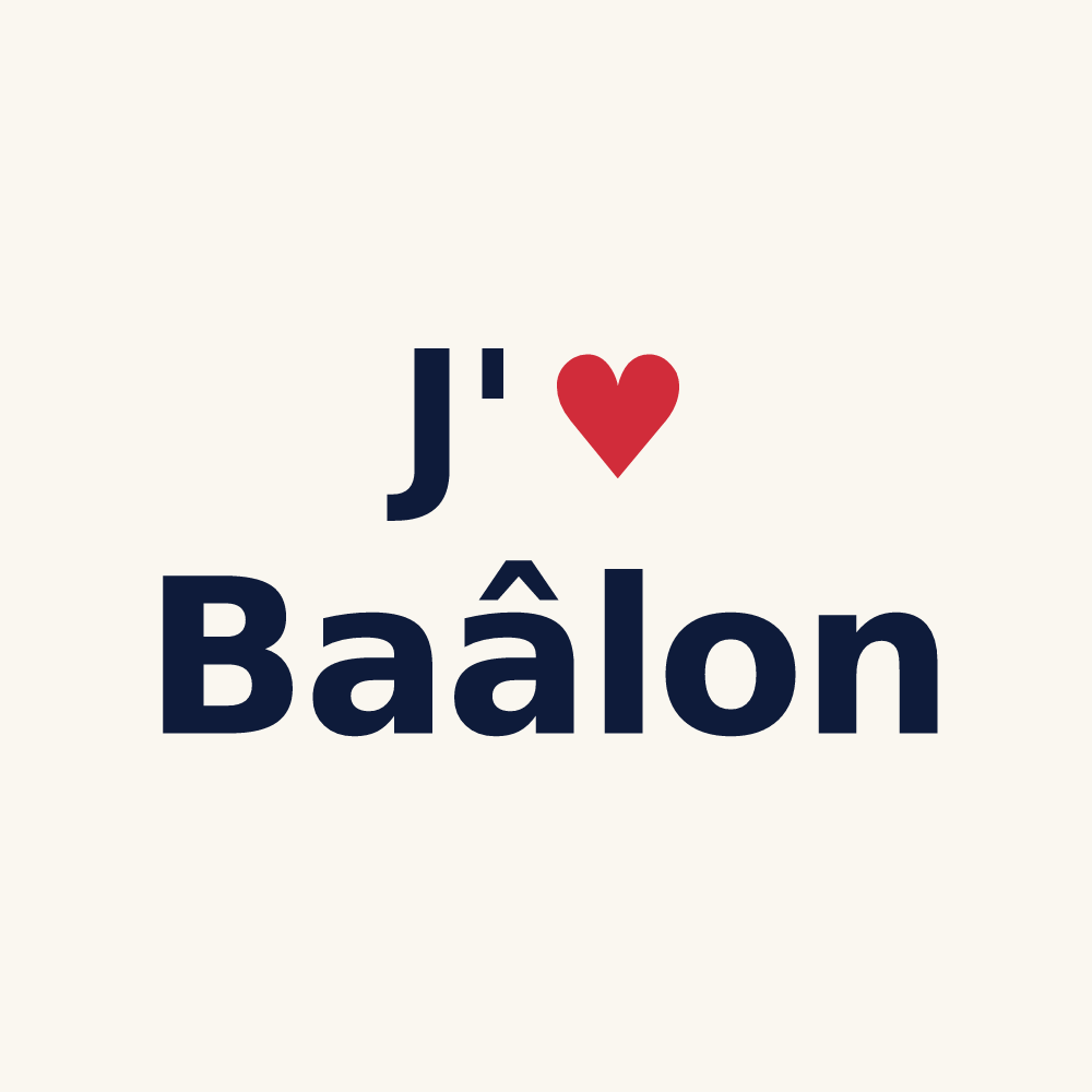 Tasse personnalisée Baâlon — design J'aime Baâlon