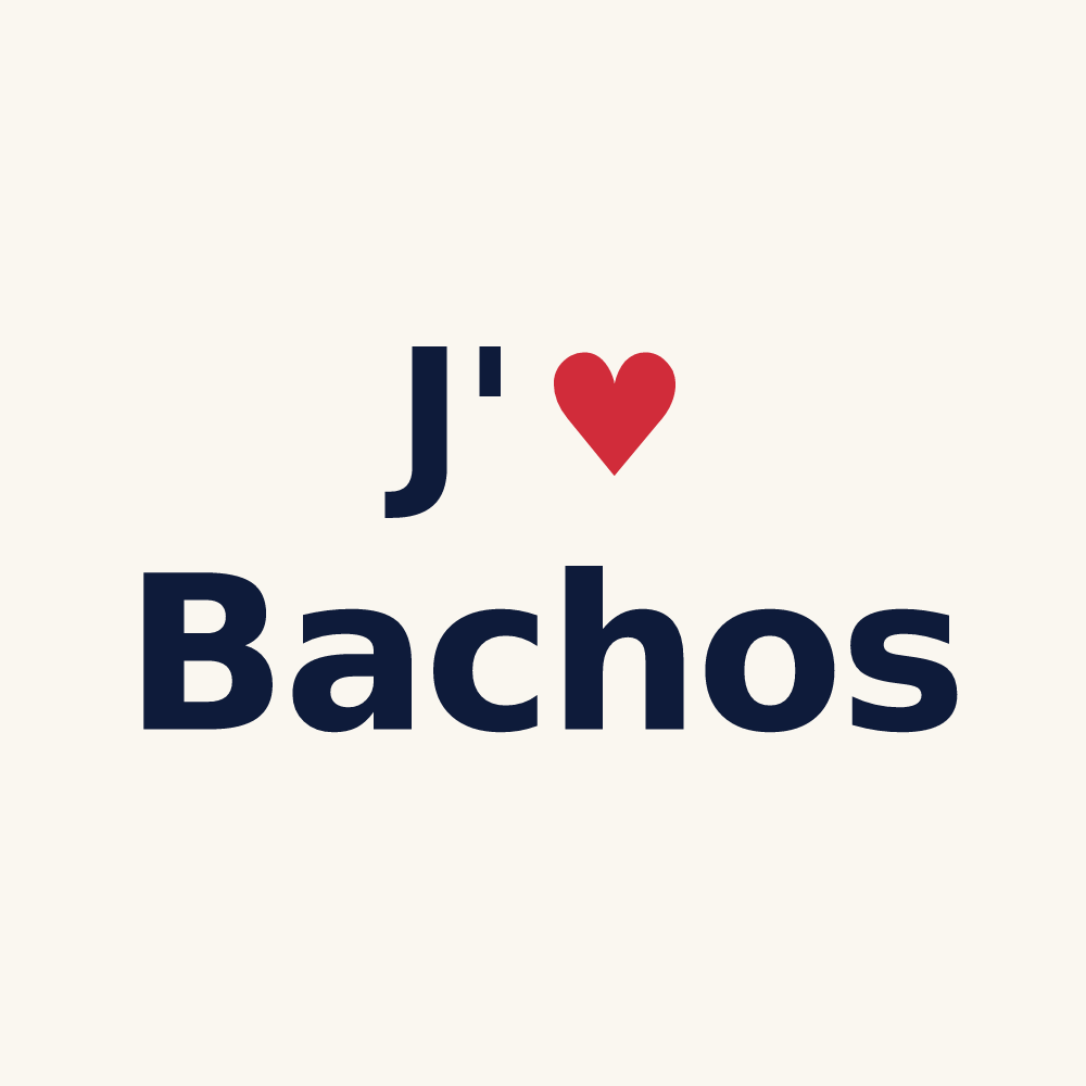 Tasse personnalisée Bachos — design J'aime Bachos