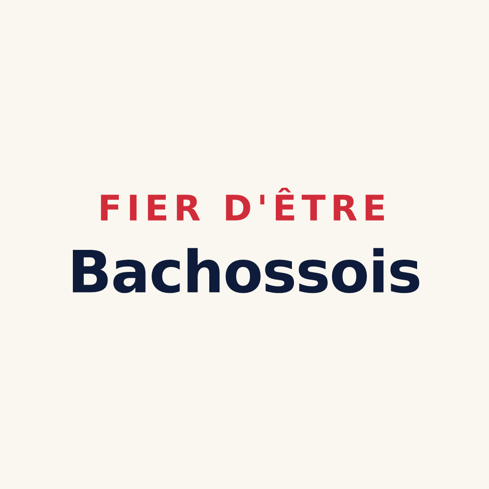 Tasse « Fier d'être Bachossois » — design pour Bachos