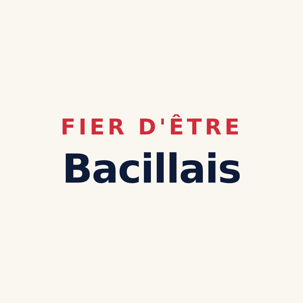 Tasse « Fier d'être Bacillais » — design pour Bacilly