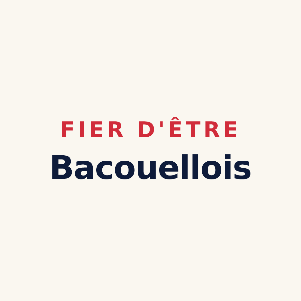 Tasse « Fier d'être Bacouellois » — design pour Bacouel-sur-Selle