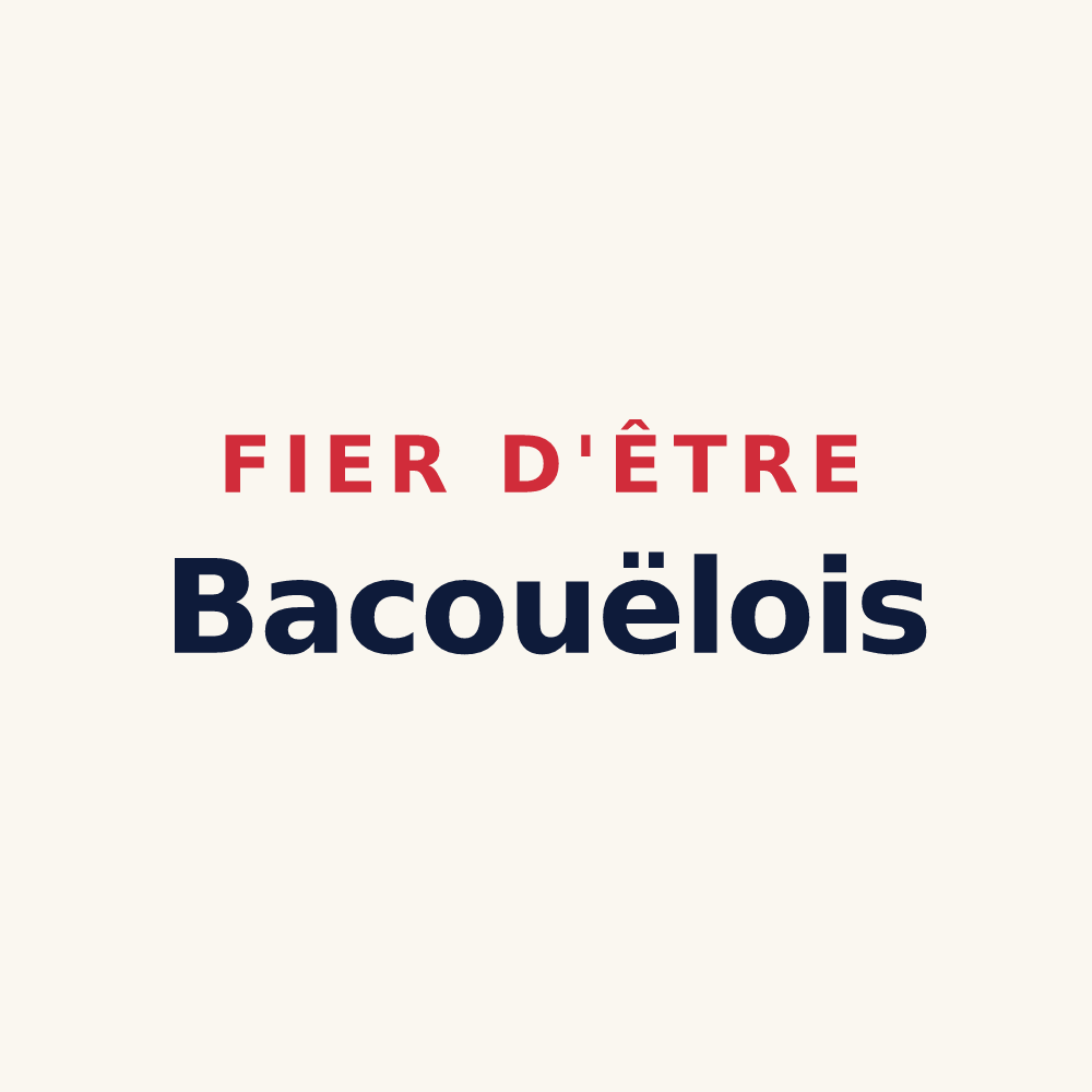 Tasse « Fier d'être Bacouëlois » — design pour Bacouël