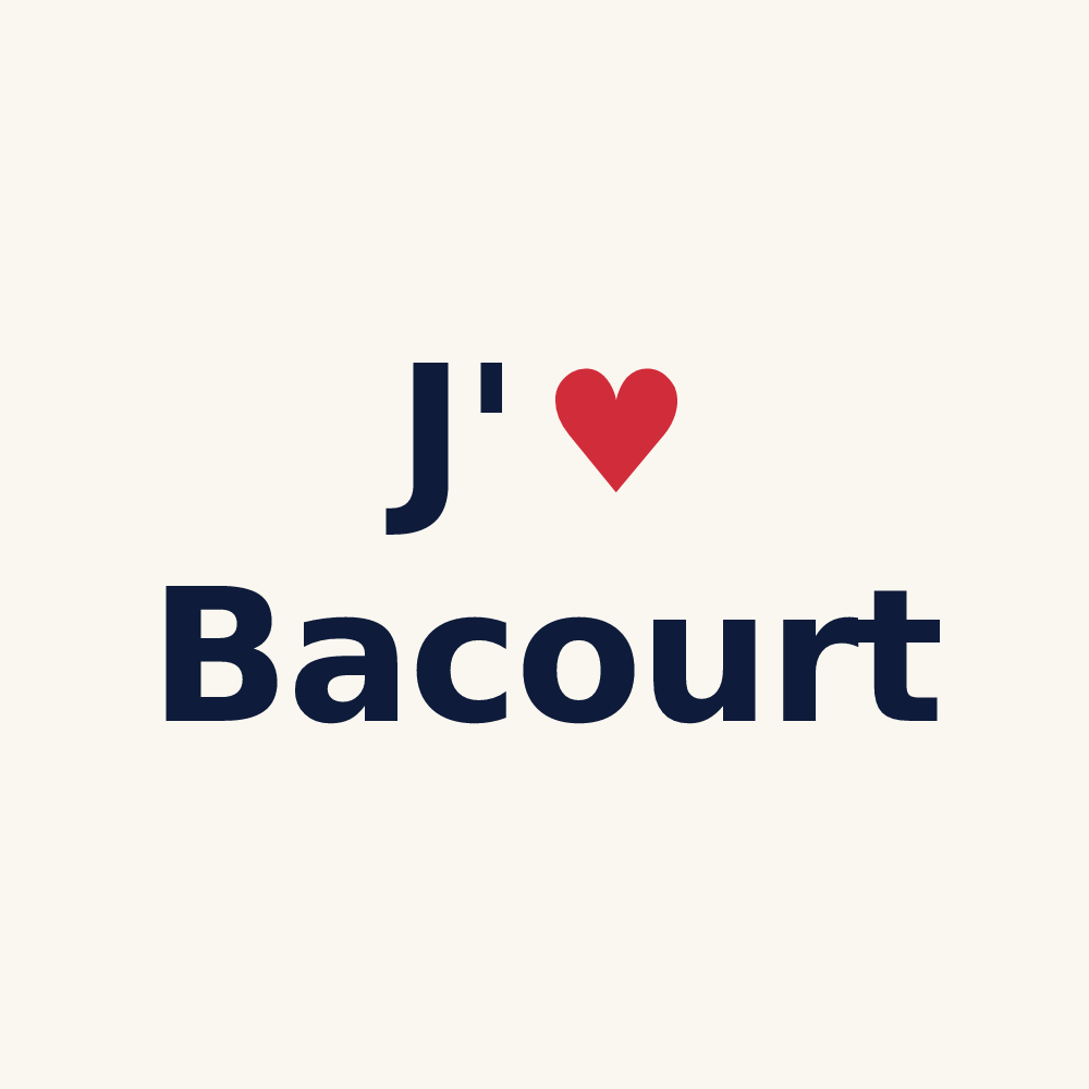 Tasse personnalisée Bacourt — design J'aime Bacourt