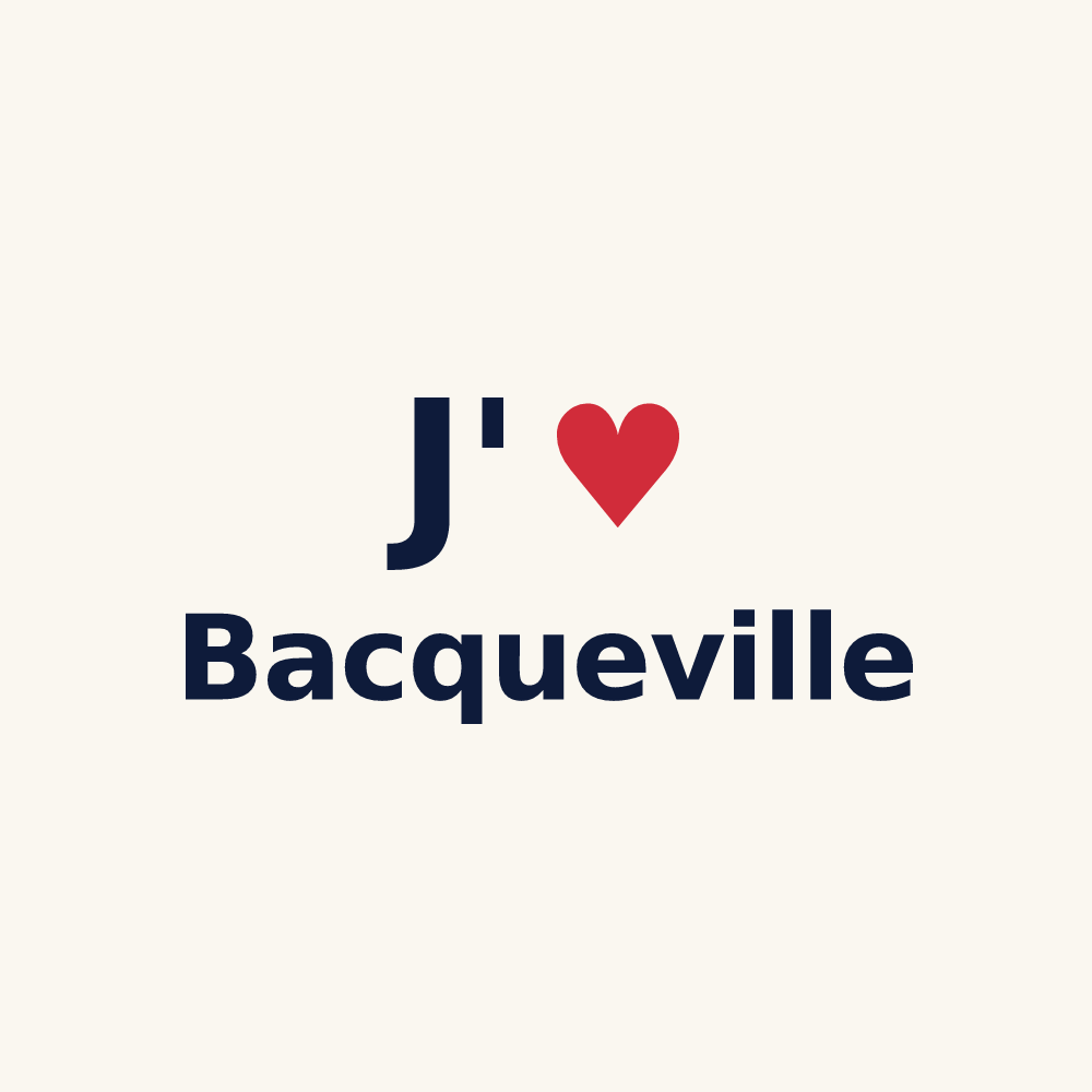 Tasse personnalisée Bacqueville — design J'aime Bacqueville