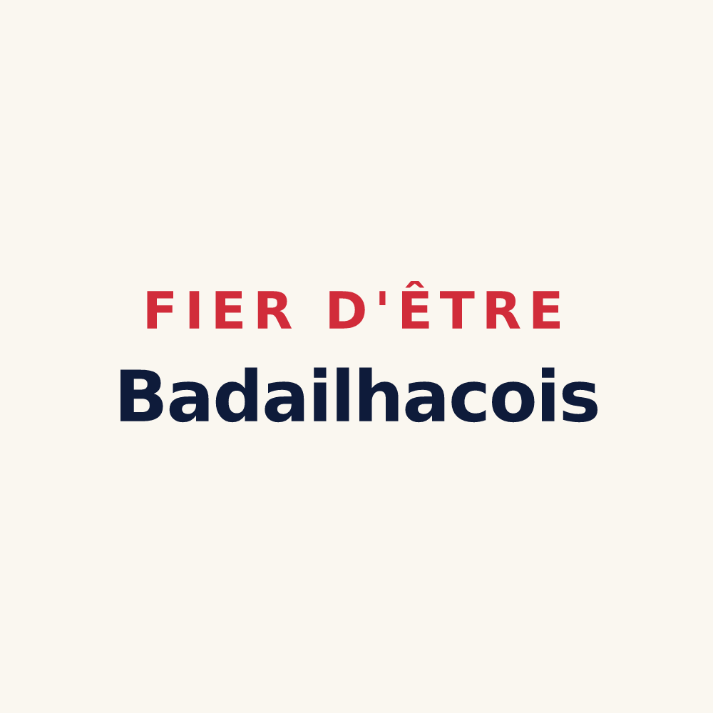 Tasse « Fier d'être Badailhacois » — design pour Badailhac