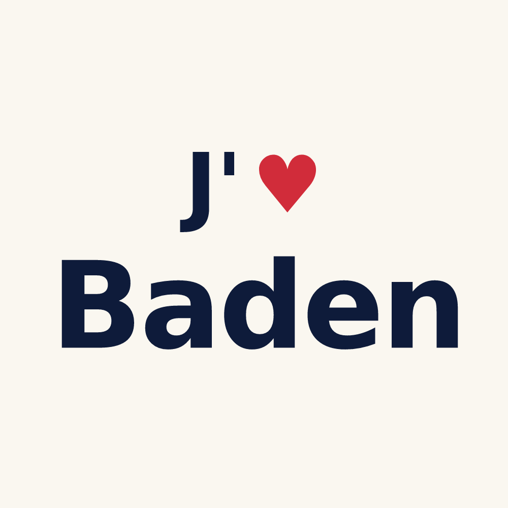 Tasse personnalisée Baden — design J'aime Baden