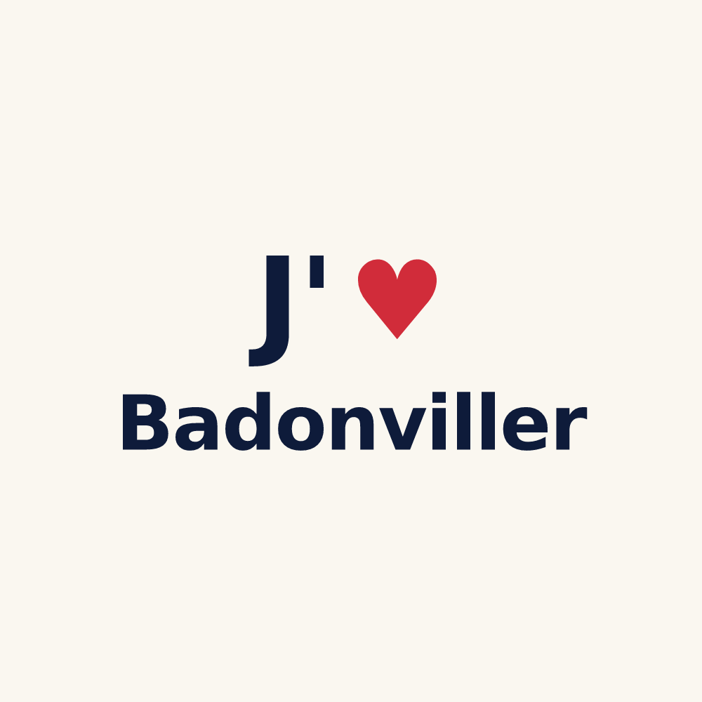 Tasse personnalisée Badonviller — design J'aime Badonviller