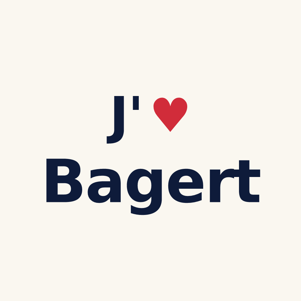 Tasse personnalisée Bagert — design J'aime Bagert