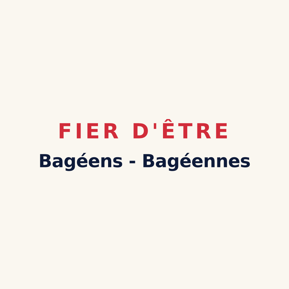 Tasse « Fier d'être Bagéens - Bagéennes » — design pour Bages