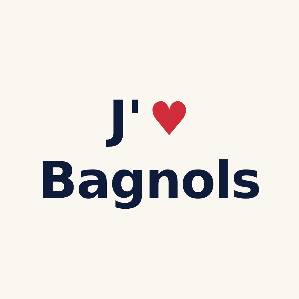 Tasse personnalisée Bagnols — design « J'aime Bagnols » imprimé sur la tasse