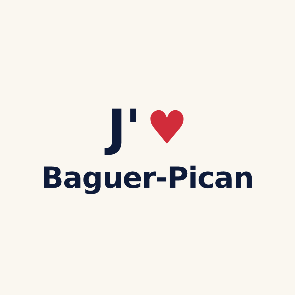 Tasse personnalisée Baguer-Pican — design J'aime Baguer-Pican