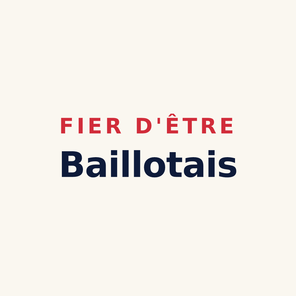 Tasse « Fier d'être Baillotais » — design pour Bailleau-l'Évêque