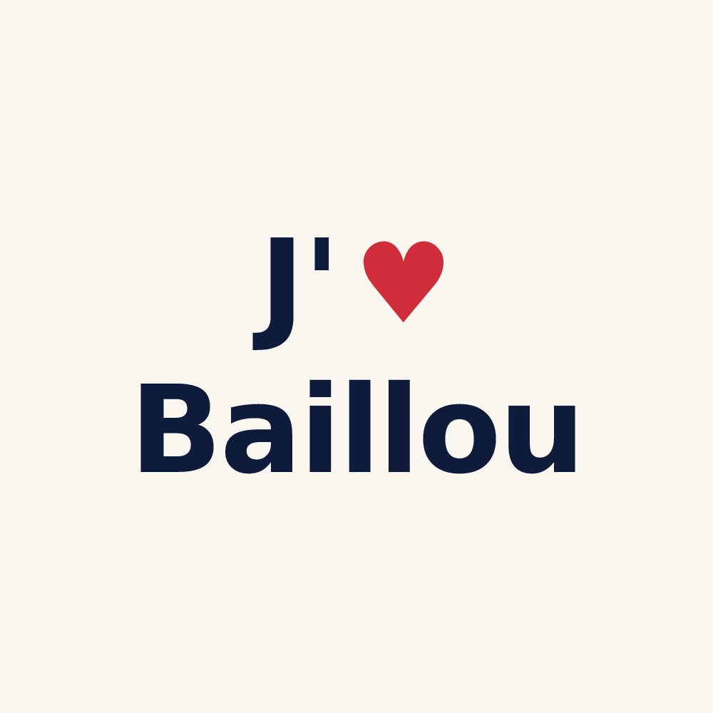 Tasse personnalisée Baillou — design J'aime Baillou